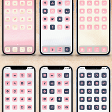 Load image into Gallery viewer, 400 WaterColor Beauty icon pack, iOS 14 App Icons, Social media Icons, Aesthetic iPhone Home Screen, Customize, Black, Pink, Yellow, Rose
